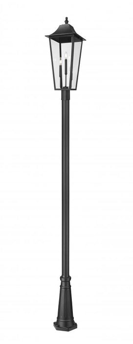 3 Light Outdoor Post Mounted Fixture | 5008PHXLR-5011P-BK