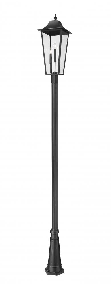 3 Light Outdoor Post Mounted Fixture | 5008PHXLR-5011P-BK