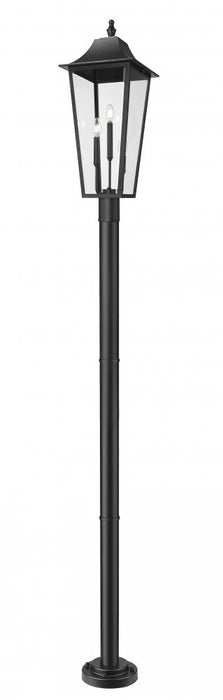 3 Light Outdoor Post Mount Fixture | 5008PHXLR-5012P-BK