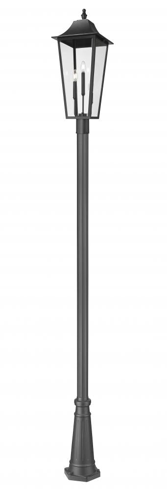 3 Light Outdoor Post Mounted Fixture | 5008PHXLR-519P-BK