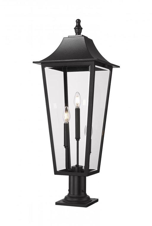 3 Light Outdoor Pier Mounted Fixture | 5008PHXLR-533PM-BK
