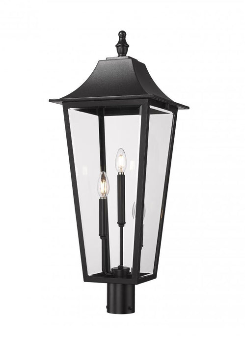 3 Light Outdoor Post Mount Fixture | 5008PHXLR-BK