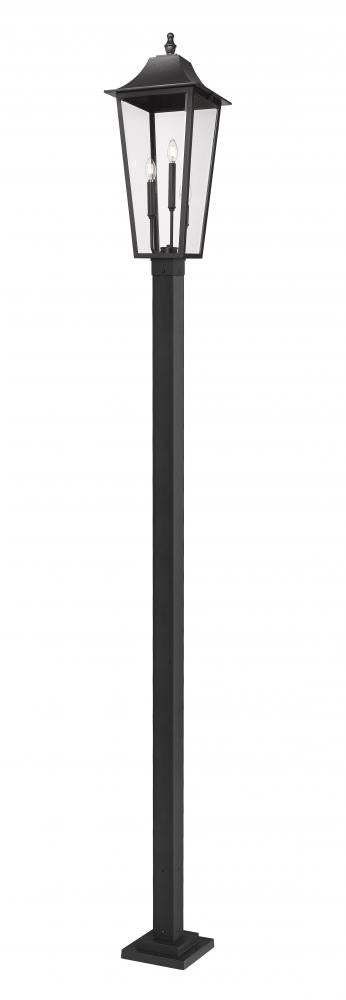 3 Light Outdoor Post Mounted Fixture | 5008PHXLS-536P-BK