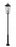 5 Light Outdoor Post Mounted Fixture | 5008PHXXLR-5010P-BK