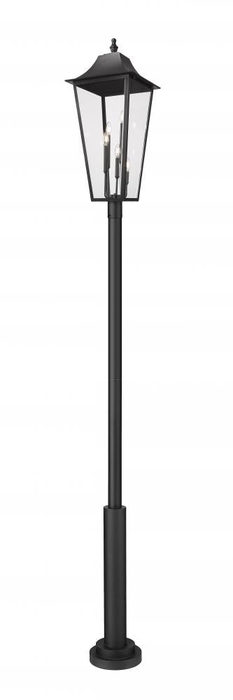 5 Light Outdoor Post Mounted Fixture | 5008PHXXLR-5010P-BK