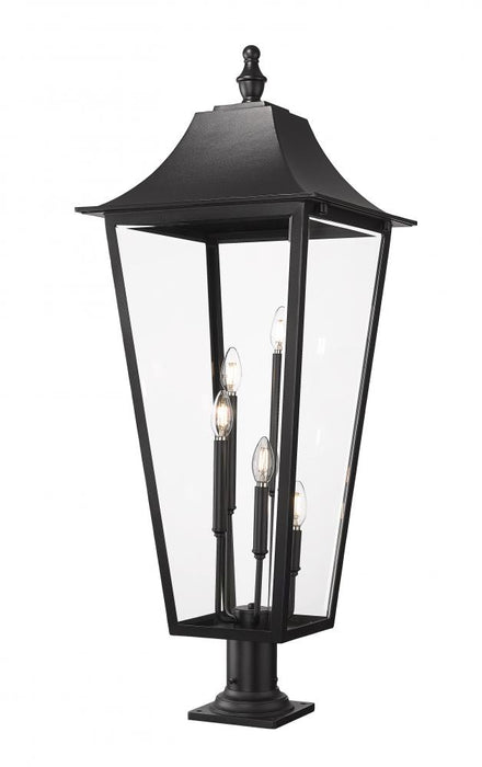 5 Light Outdoor Pier Mounted Fixture | 5008PHXXLR-533PM-BK