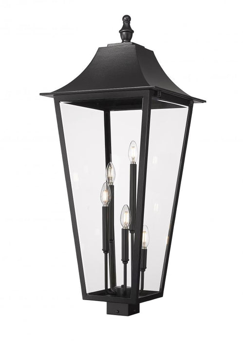 5 Light Outdoor Post Mount Fixture | 5008PHXXLS-BK