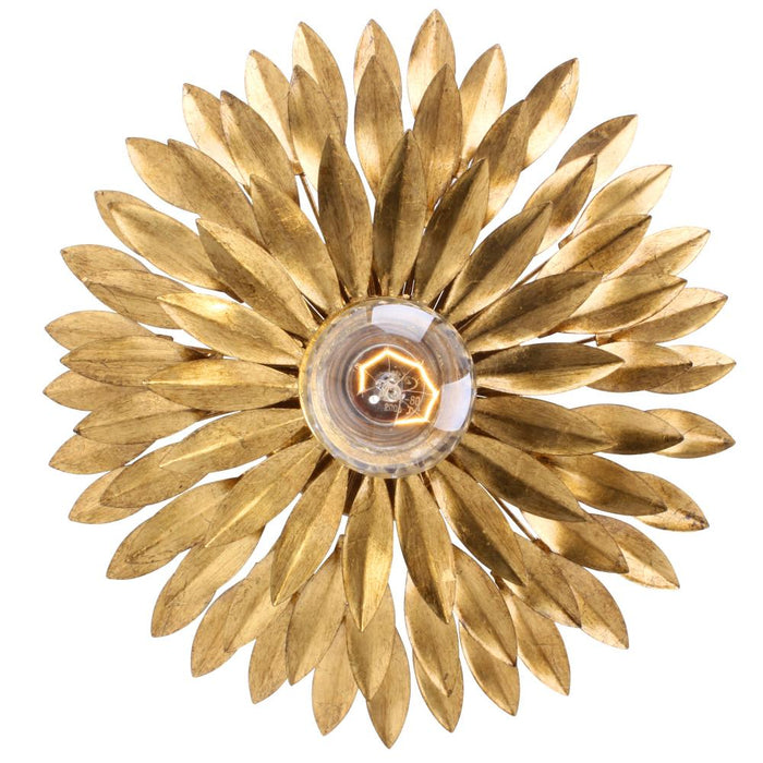 Broche 1 Light Antique Gold Sconce | 500W-GA