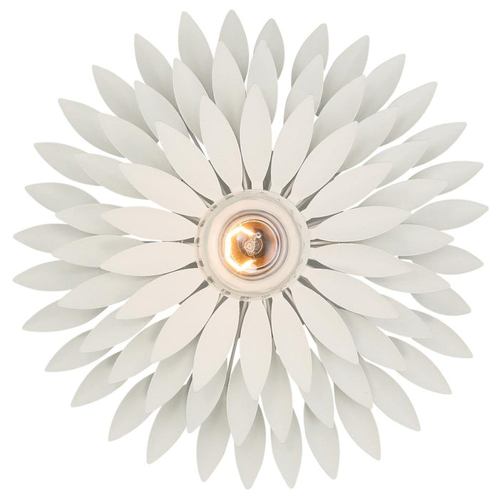 Broche 1 Light Matte White Sconce | 500W-MT