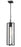 1 Light Outdoor Chain Mount Ceiling Fixture | 5013CHB-BK