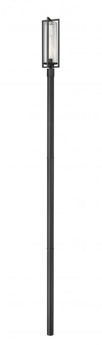 1 Light Outdoor Post Mounted Fixture | 5013PHBR-5009P120-BK