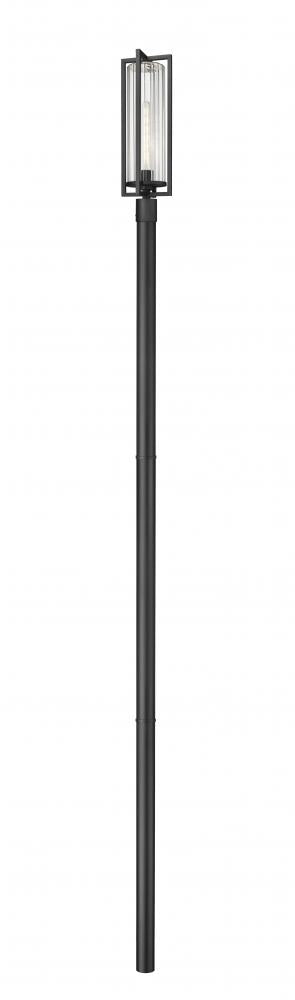 1 Light Outdoor Post Mounted Fixture | 5013PHBR-5009P120-BK
