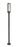 1 Light Outdoor Post Mounted Fixture | 5013PHBR-567P-BK
