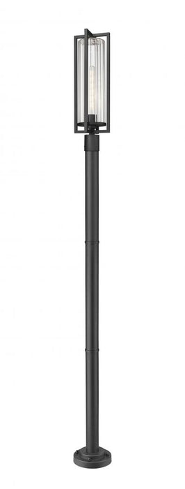 1 Light Outdoor Post Mounted Fixture | 5013PHBR-567P-BK