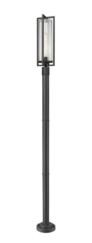 1 Light Outdoor Post Mounted Fixture | 5013PHBR-567P-BK