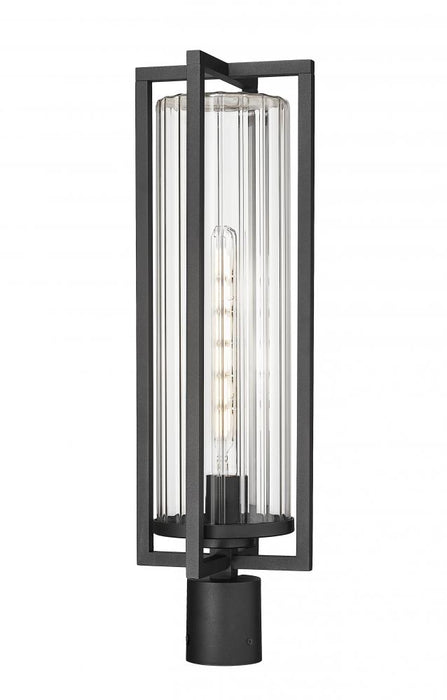 1 Light Outdoor Post Mount Fixture | 5013PHBR-BK