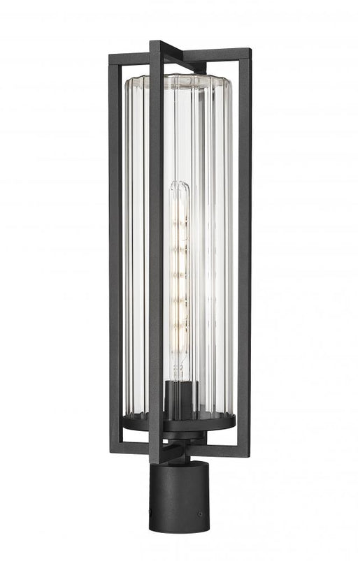 1 Light Outdoor Post Mount Fixture | 5013PHBR-BK