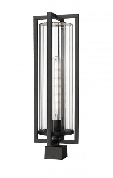 1 Light Outdoor Post Mount Fixture | 5013PHBS-BK