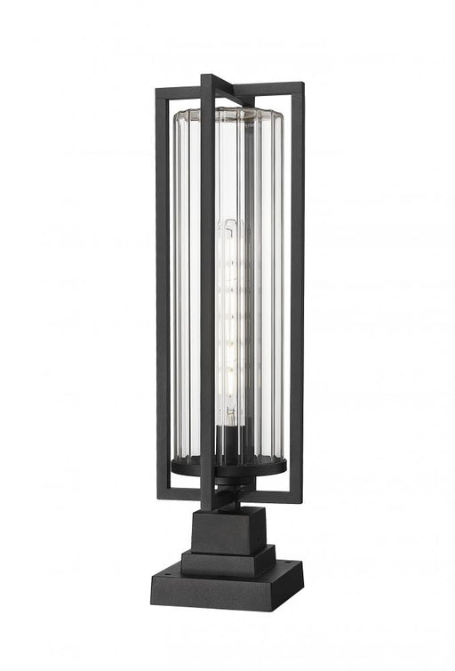 1 Light Outdoor Pier Mounted Fixture | 5013PHBS-SQPM-BK