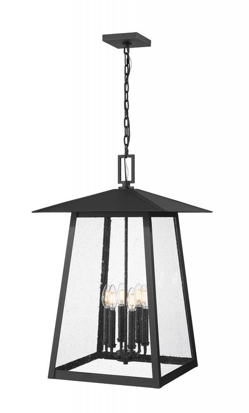 6 Light Outdoor Chain Mount Ceiling Fixture | 5015CHXXL-BK