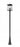 4 Light Outdoor Post Mounted Fixture | 5015PHBR-519P-BK