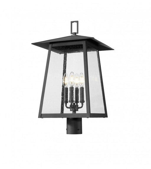 4 Light Outdoor Post Mount Fixture | 5015PHBR-BK