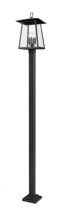 4 Light Outdoor Post Mounted Fixture | 5015PHBS-536P-BK