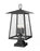 4 Light Outdoor Pier Mounted Fixture | 5015PHBS-SQPM-BK