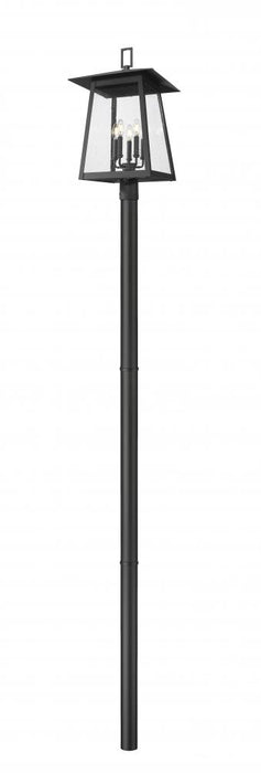 5 Light Outdoor Post Mounted Fixture | 5015PHXLR-5009P96-BK