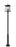 5 Light Outdoor Post Mounted Fixture | 5015PHXLR-5010P-BK