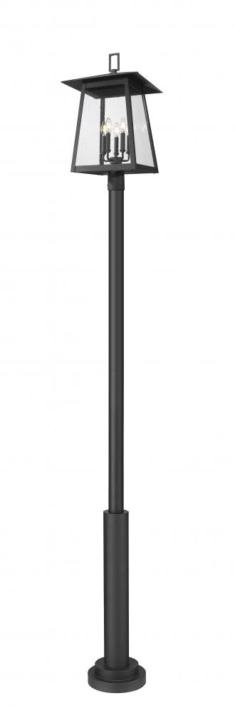 5 Light Outdoor Post Mounted Fixture | 5015PHXLR-5010P-BK