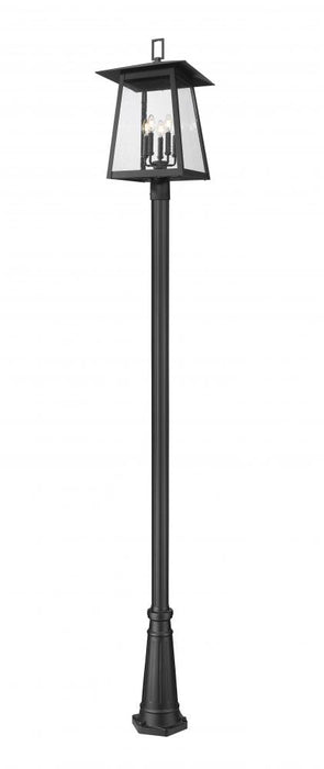 5 Light Outdoor Post Mounted Fixture | 5015PHXLR-5011P-BK