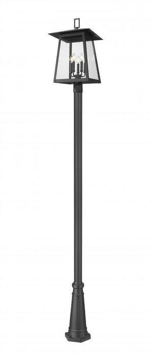 5 Light Outdoor Post Mounted Fixture | 5015PHXLR-519P-BK