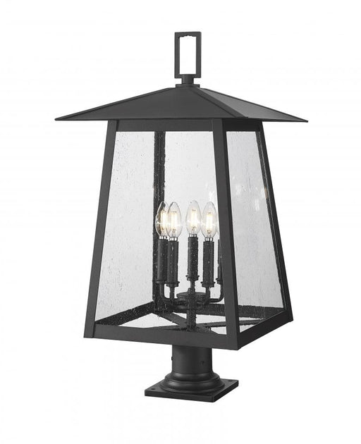 5 Light Outdoor Pier Mounted Fixture | 5015PHXLR-533PM-BK