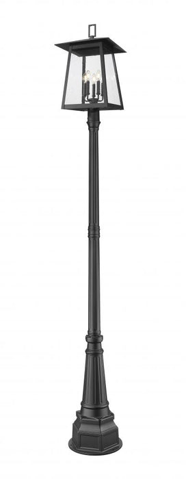 5 Light Outdoor Post Mounted Fixture | 5015PHXLR-564P-BK