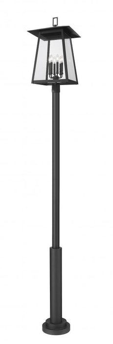 6 Light Outdoor Post Mounted Fixture | 5015PHXXLR-5010P-BK