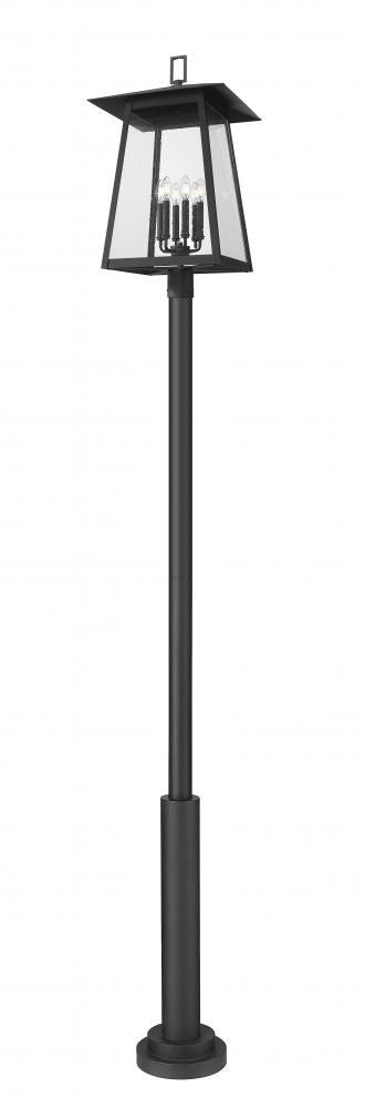 6 Light Outdoor Post Mounted Fixture | 5015PHXXLR-5010P-BK