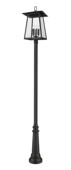6 Light Outdoor Post Mounted Fixture | 5015PHXXLR-511P-BK