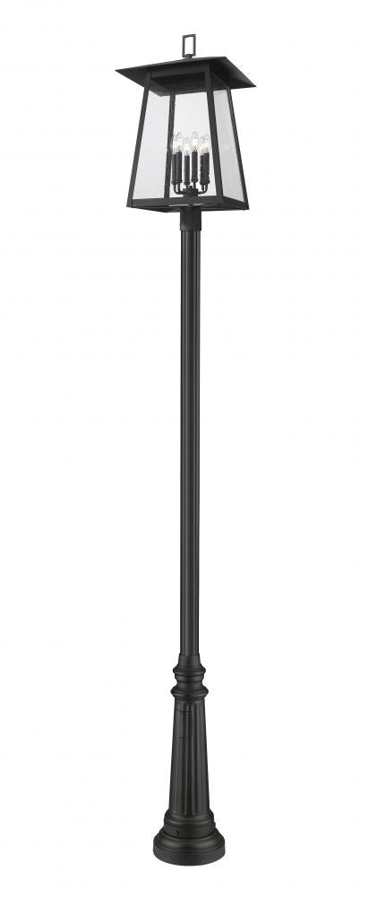 6 Light Outdoor Post Mounted Fixture | 5015PHXXLR-511P-BK