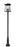6 Light Outdoor Post Mounted Fixture | 5015PHXXLR-518P-BK