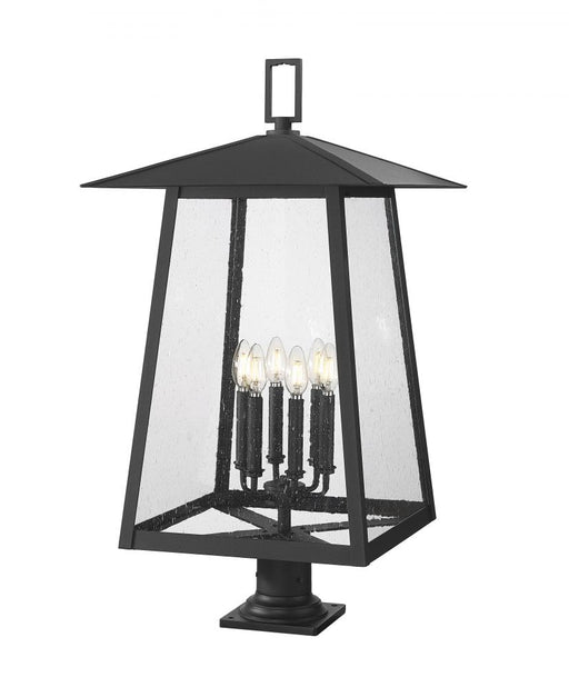 6 Light Outdoor Pier Mounted Fixture | 5015PHXXLR-533PM-BK