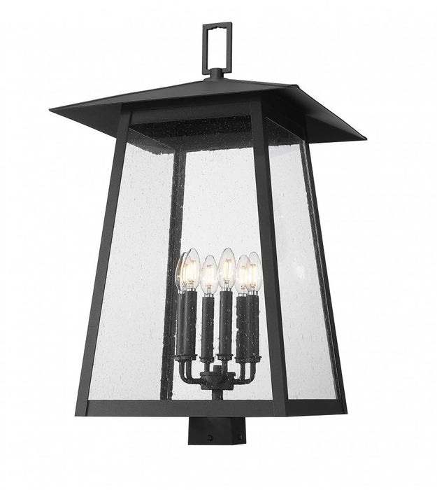 6 Light Outdoor Post Mount Fixture | 5015PHXXLS-BK
