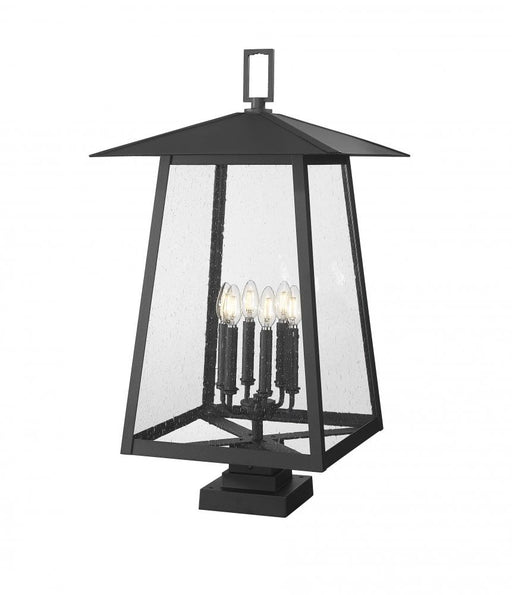 6 Light Outdoor Pier Mounted Fixture | 5015PHXXLS-SQPM-BK