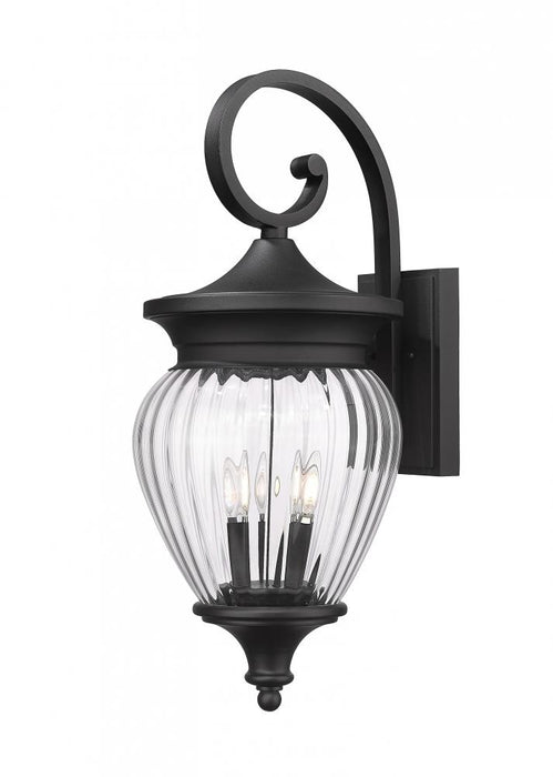 4 Light Outdoor Wall Light | 5016B-BK