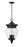 4 Light Outdoor Chain Mount Ceiling Fixture | 5016CHB-BK