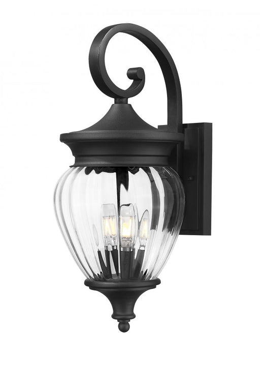 3 Light Outdoor Wall Light | 5016M-BK