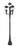 4 Light Outdoor Post Mounted Fixture | 5016PHBR-4-564P-BK