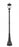 4 Light Outdoor Post Mounted Fixture | 5016PHBR-564P-BK