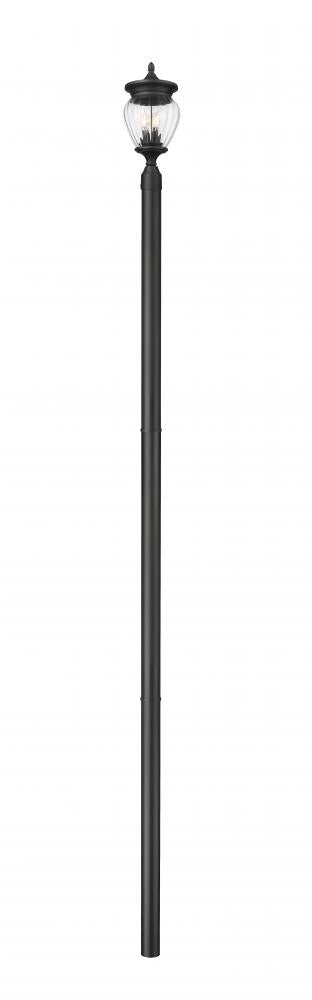 3 Light Outdoor Post Mounted Fixture | 5016PHMR-5009P120-BK