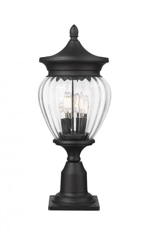 3 Light Outdoor Pier Mounted Fixture | 5016PHMR-533PM-BK
